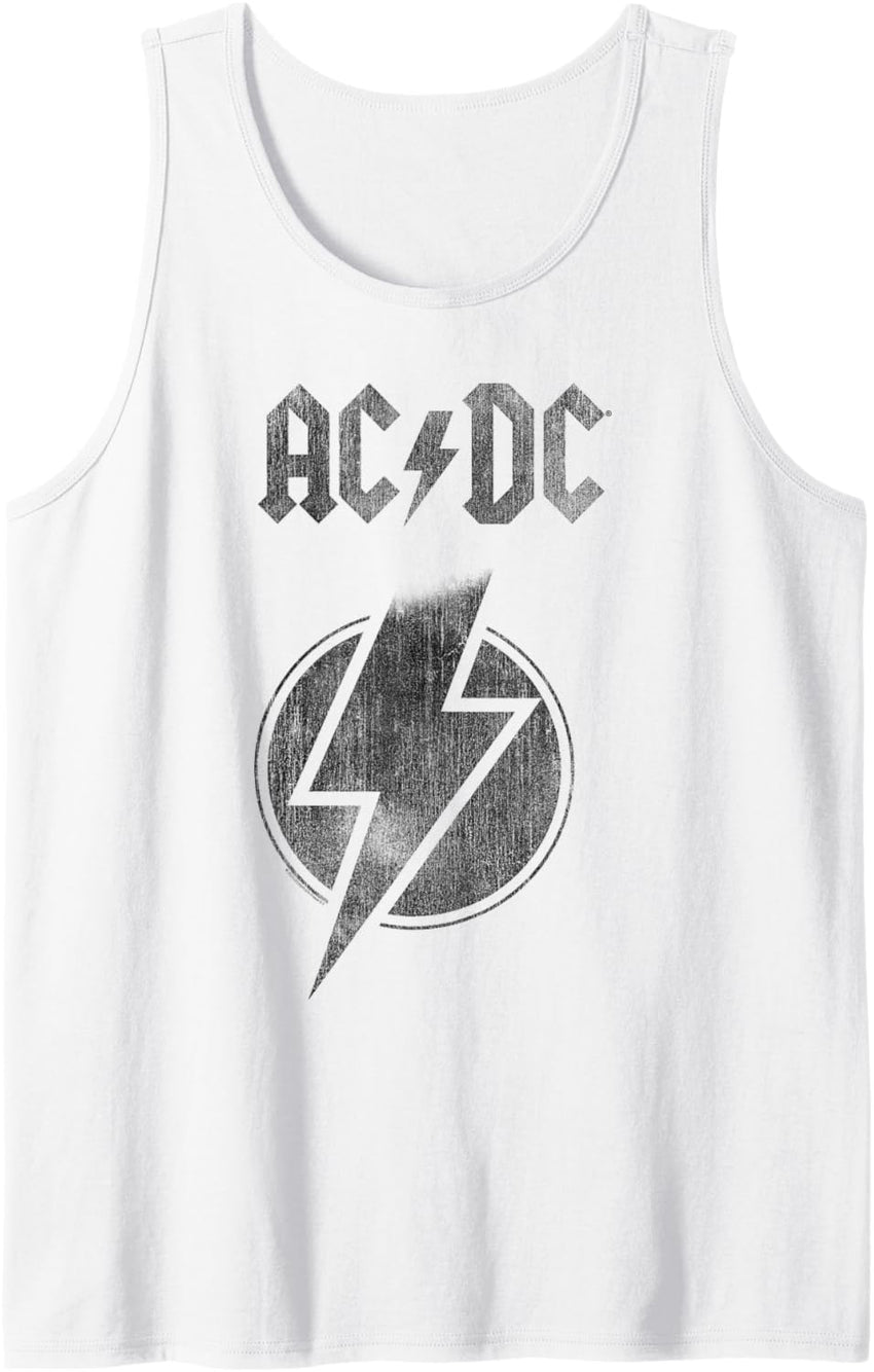 ACDC Lightning Bolt Light Rock Music Band Tank Top