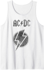 ACDC Lightning Bolt Light Rock Music Band Tank Top