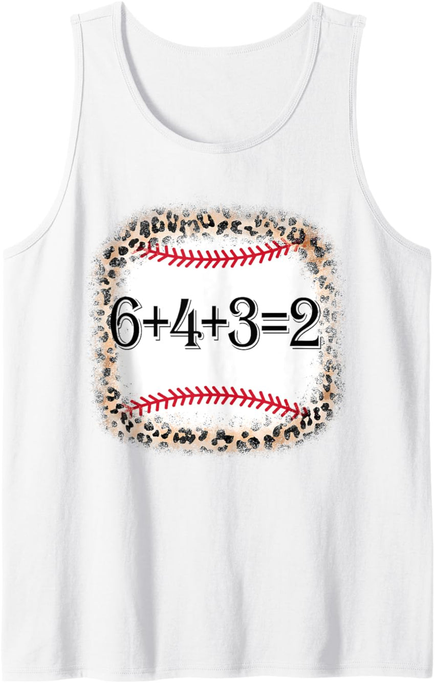 6432 Baseball-shirt Womens Mens 6+4+3 2 Baseball Tank Top