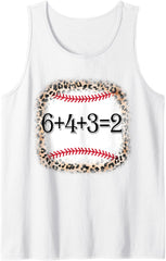 6432 Baseball-shirt Womens Mens 6+4+3 2 Baseball Tank Top