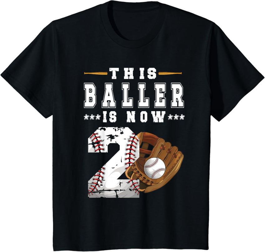 Kids 2nd Birthday Party Baseball Boy Two Year Old Baseball Player