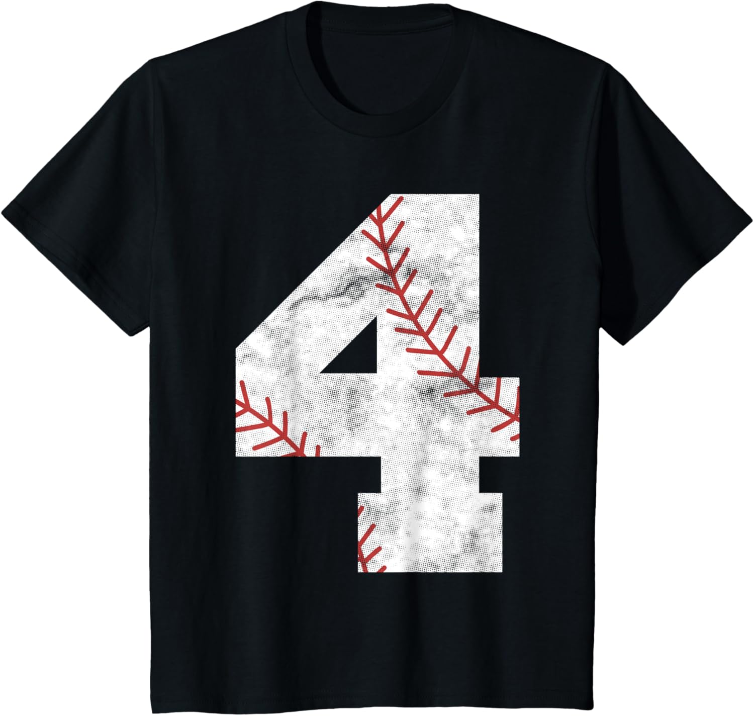 4th Birthday Baseball Big Number Four 4 Year Old Boy Girl