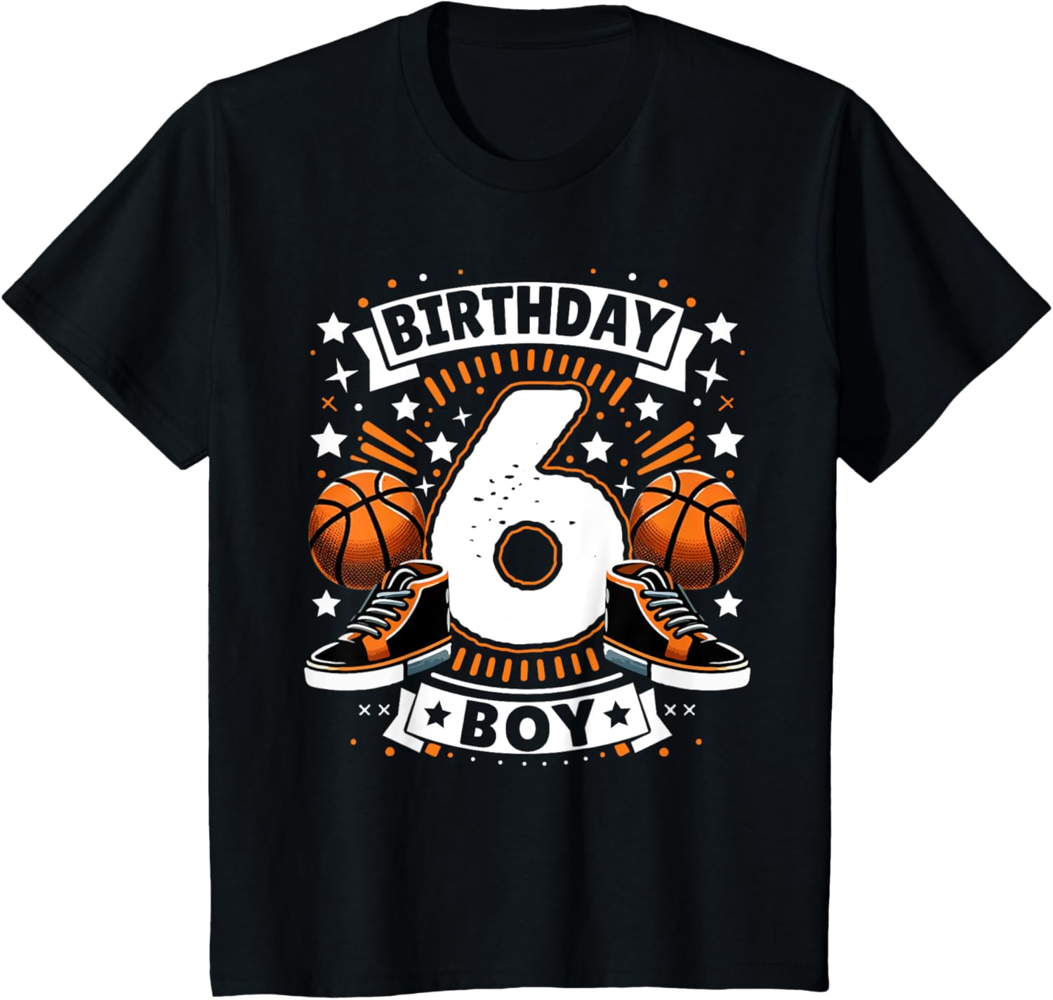 Kids 6th Birthday Boy 6 Year Old Boy Basketball Birthday Party