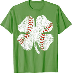 Baseball St Patricks Day Boys Girls Men Women Shamrock Green