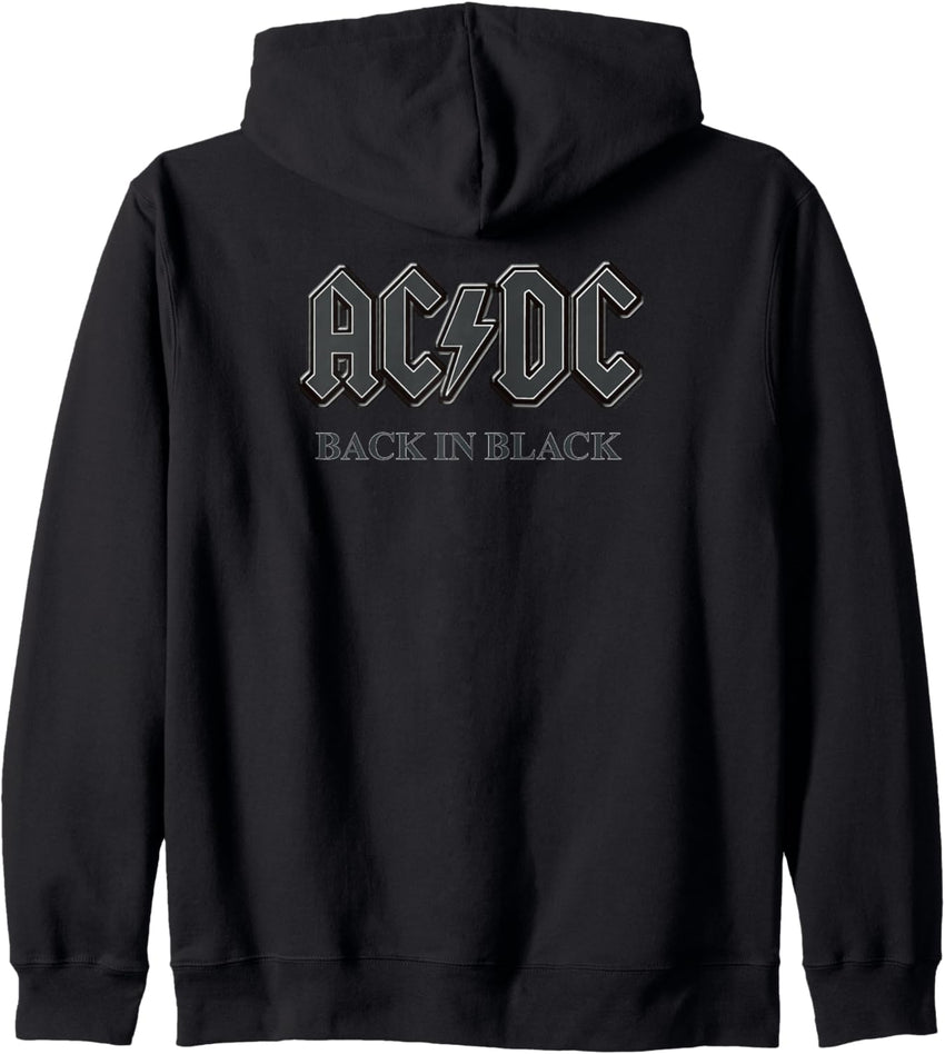 AC\/DC Rock Music Band Back in Black Zip Hoodie