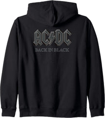 AC\/DC Rock Music Band Back in Black Zip Hoodie