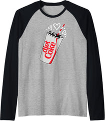 Coca-Cola - Diet Coke Heart Bubbles Raglan Baseball Tee