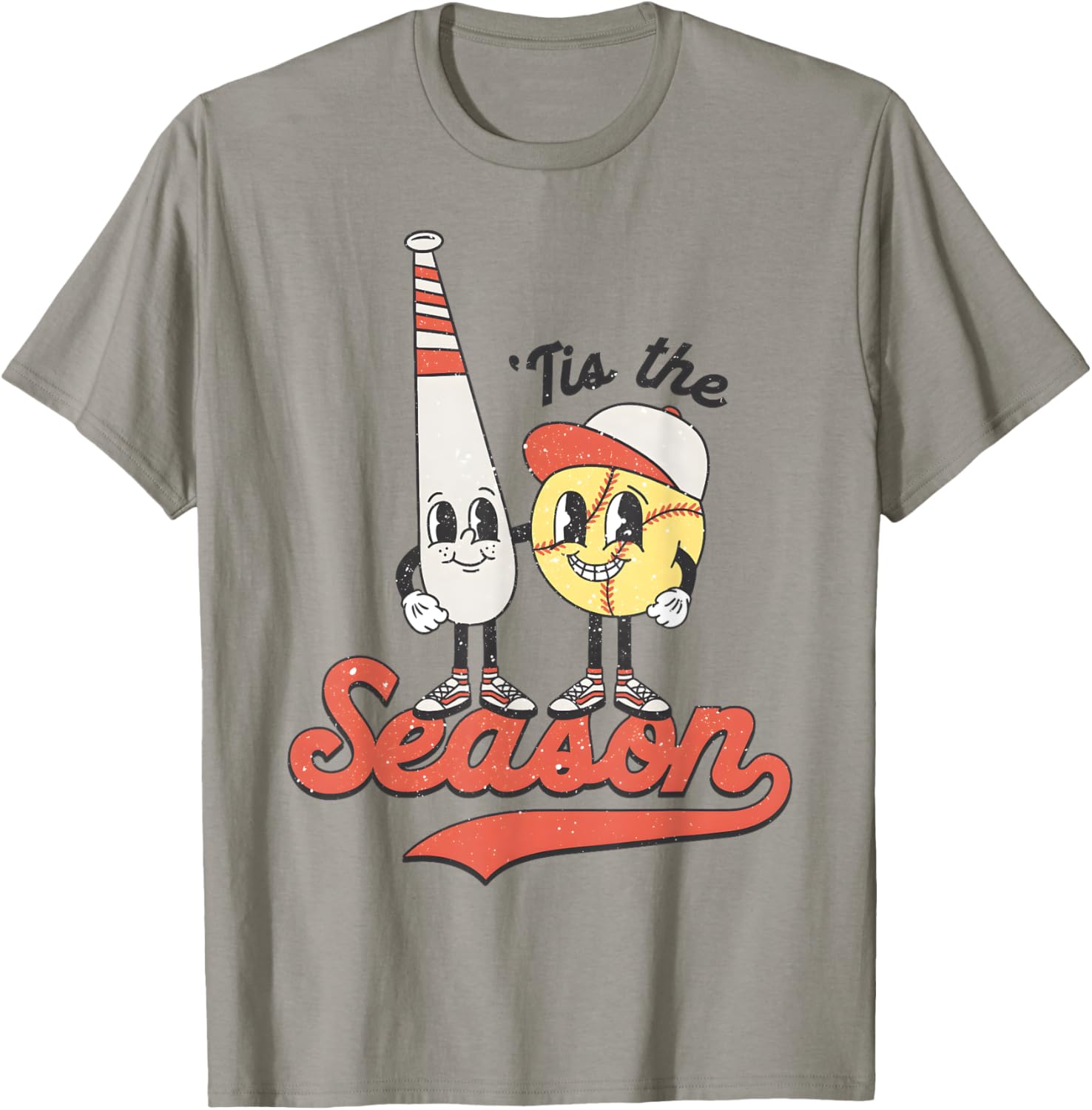 Retro Softball Lover Tis The Season Game Day Sports Fan