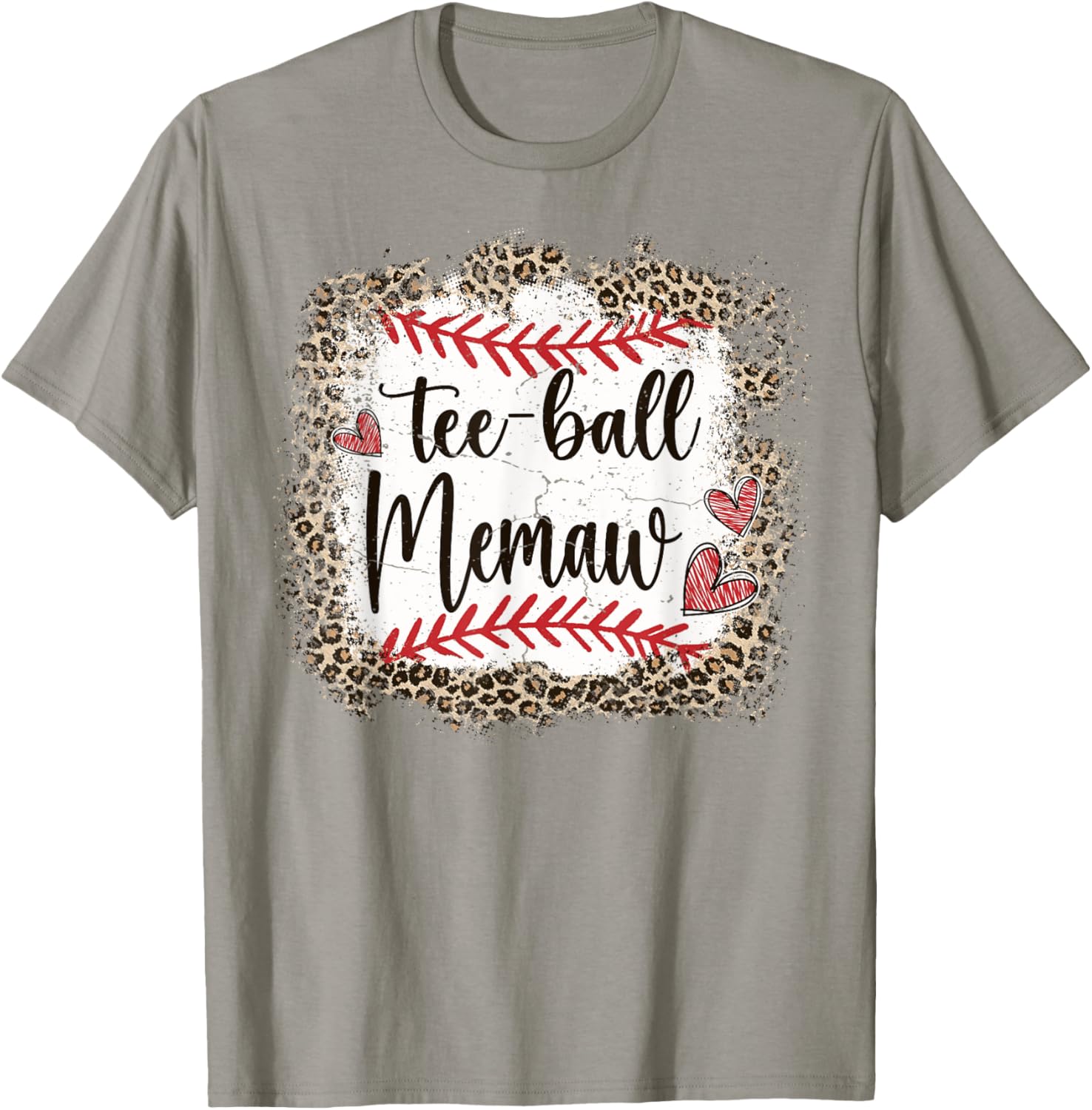 Tee-Ball Memaw Funny Leopard T-Ball Memaw
