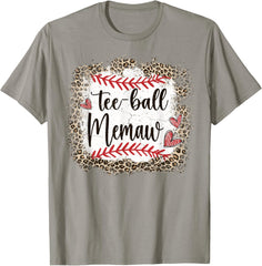 Tee-Ball Memaw Funny Leopard T-Ball Memaw