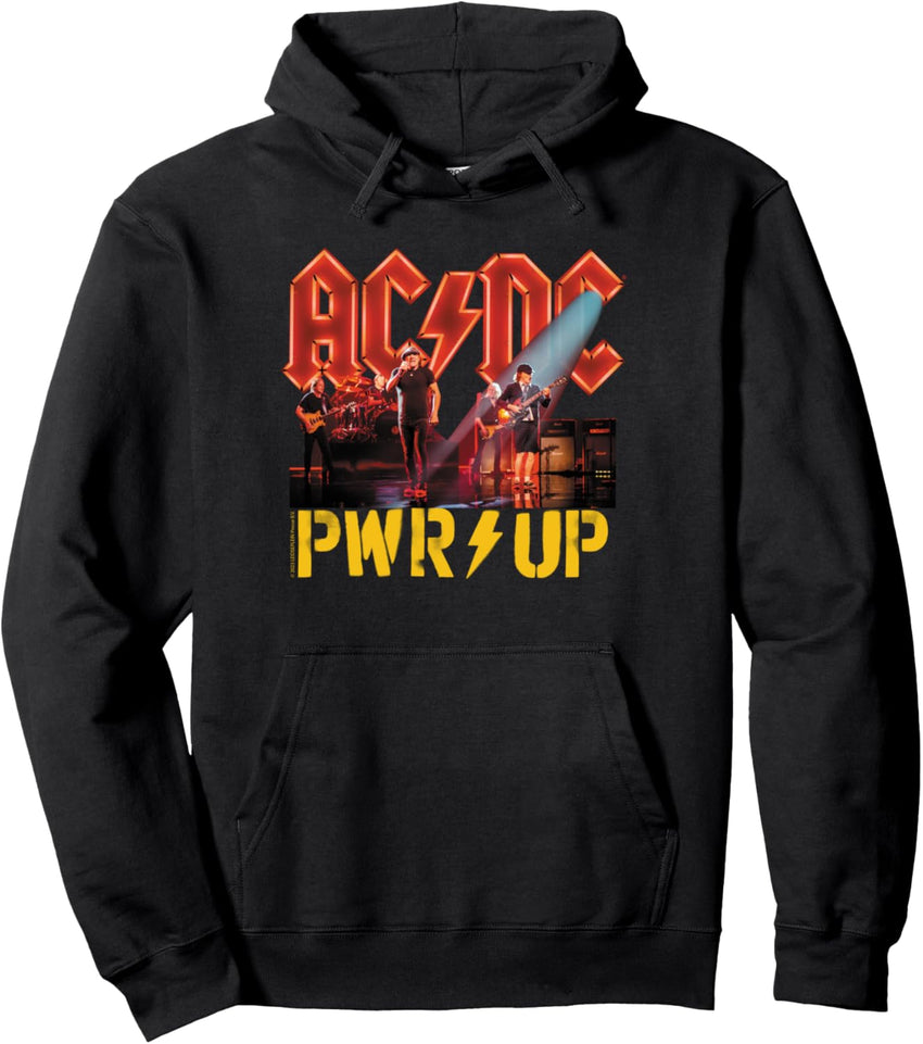 AC\/DC Rock Music Band PWRUP Stage Lights Pullover Hoodie