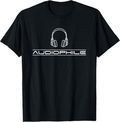 Audiophile T Shirt - Headphones, Hi Fi, Vinyl Record, Music
