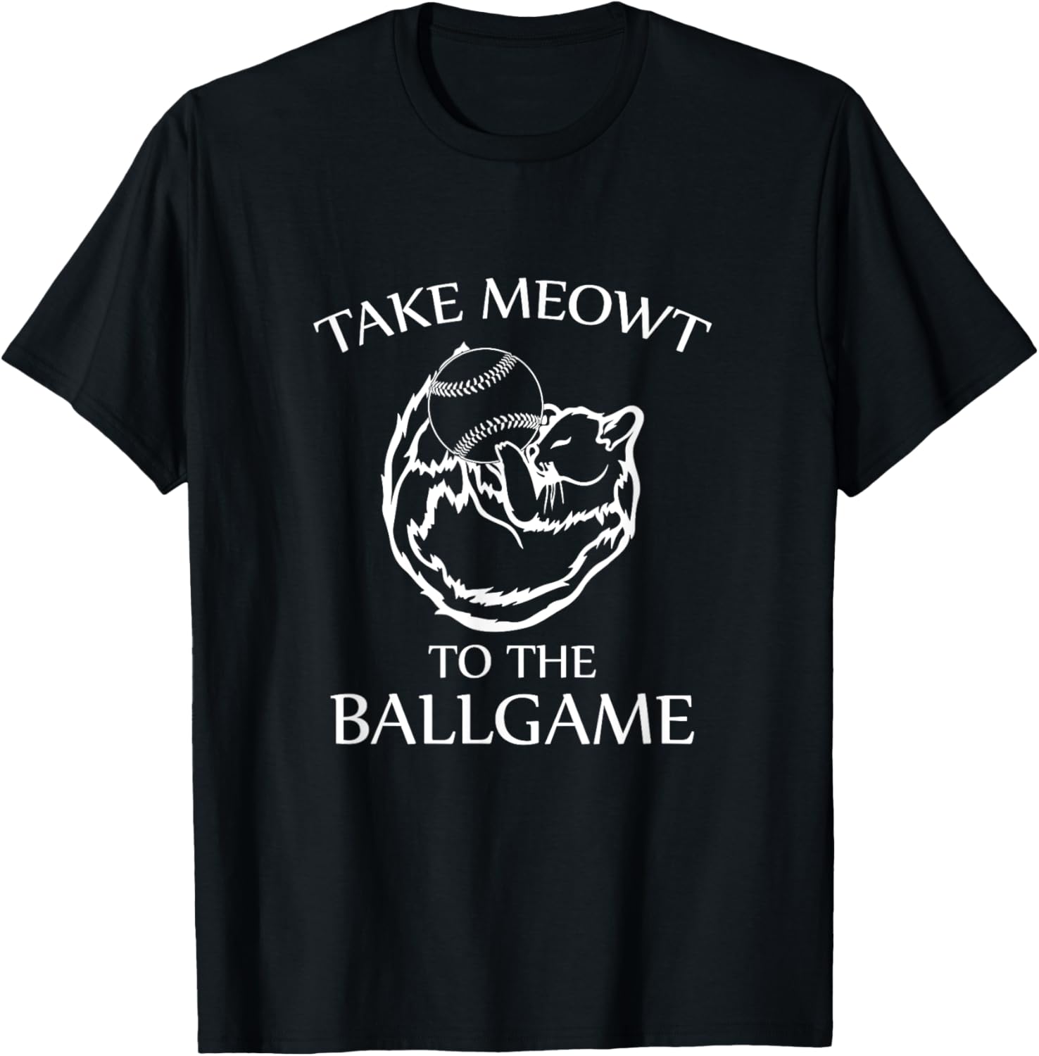 Baseball Cat Shirt Take Meowt To the Ballgame