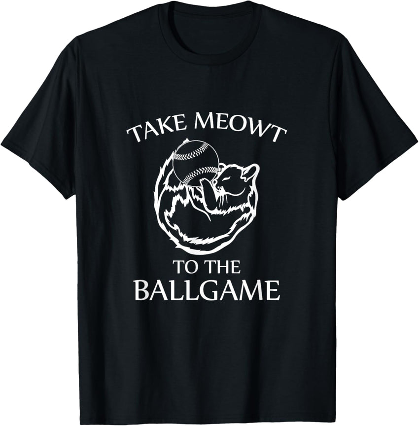 Baseball Cat Shirt Take Meowt To the Ballgame