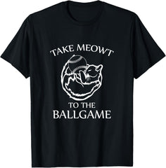 Baseball Cat Shirt Take Meowt To the Ballgame