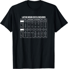 Celebrate CC Classical Conversations Latin Noun Declensions Love T-Shirt, Unisex-Adults and Kids, Black, Small, Short Sleeve