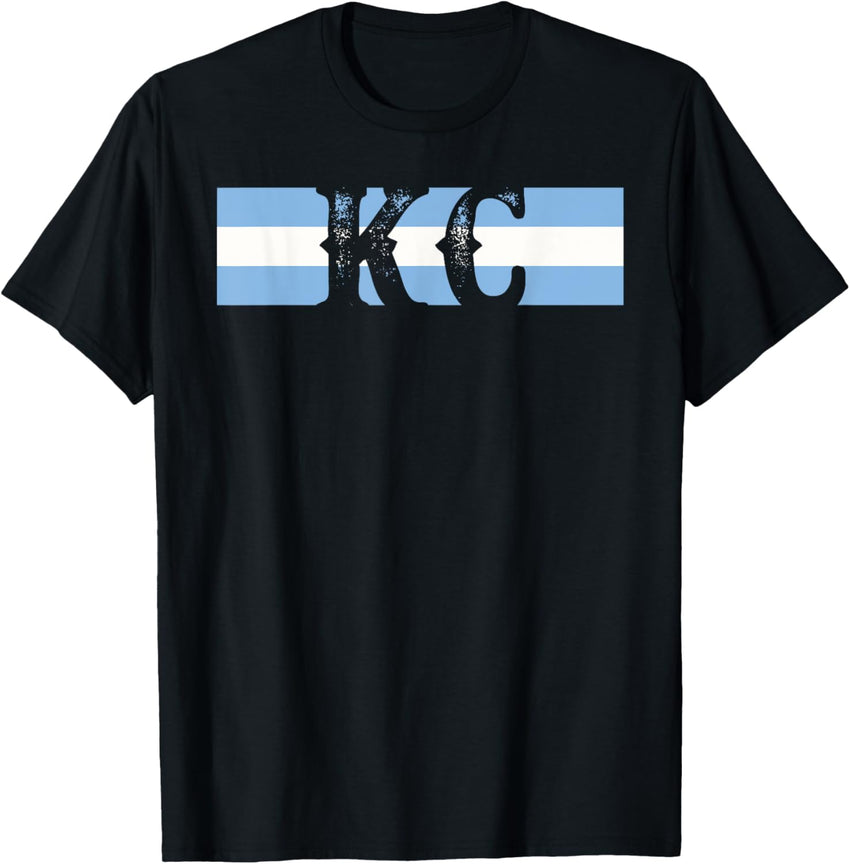 Retro Vintage Blue Stripes KC Kansas City