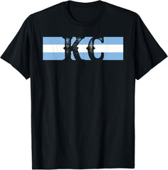 Retro Vintage Blue Stripes KC Kansas City
