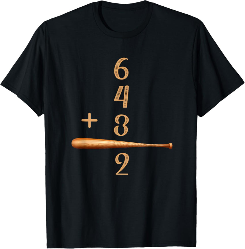 6+4+3=2 Double Play Baseball Player Baseball Saying