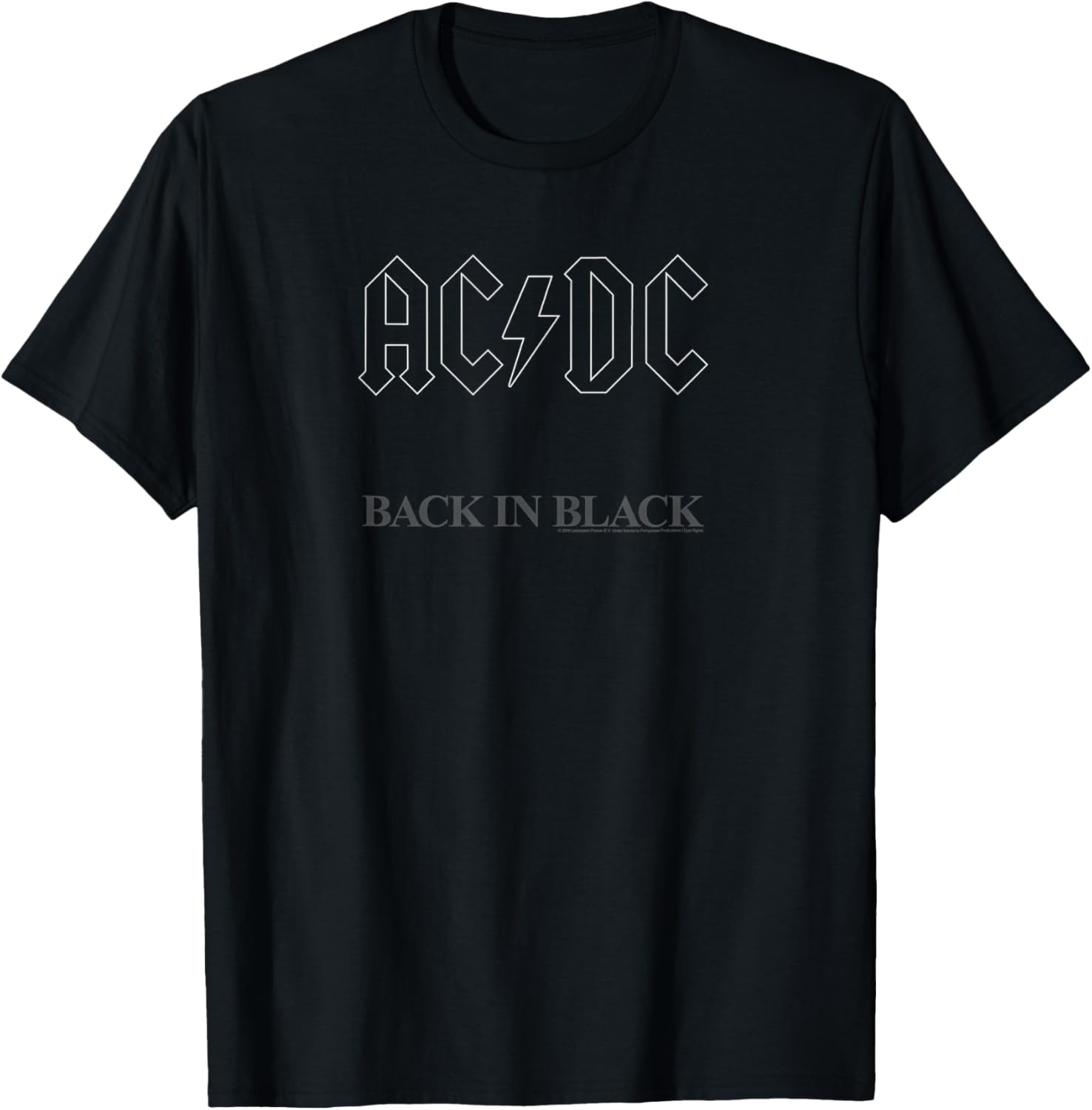 AC\/DC - Back in Black Album Artwork Short Sleeve