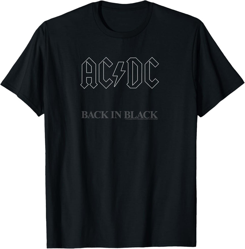 AC\/DC - Back in Black Album Artwork Short Sleeve