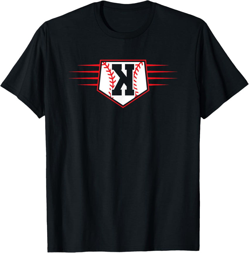 Backwards K Baseball Pitcher Strikeout Graphic