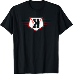 Backwards K Baseball Pitcher Strikeout Graphic