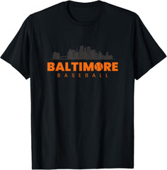 Baltimore Baseball Minimalist City Skyline Baseball Lover