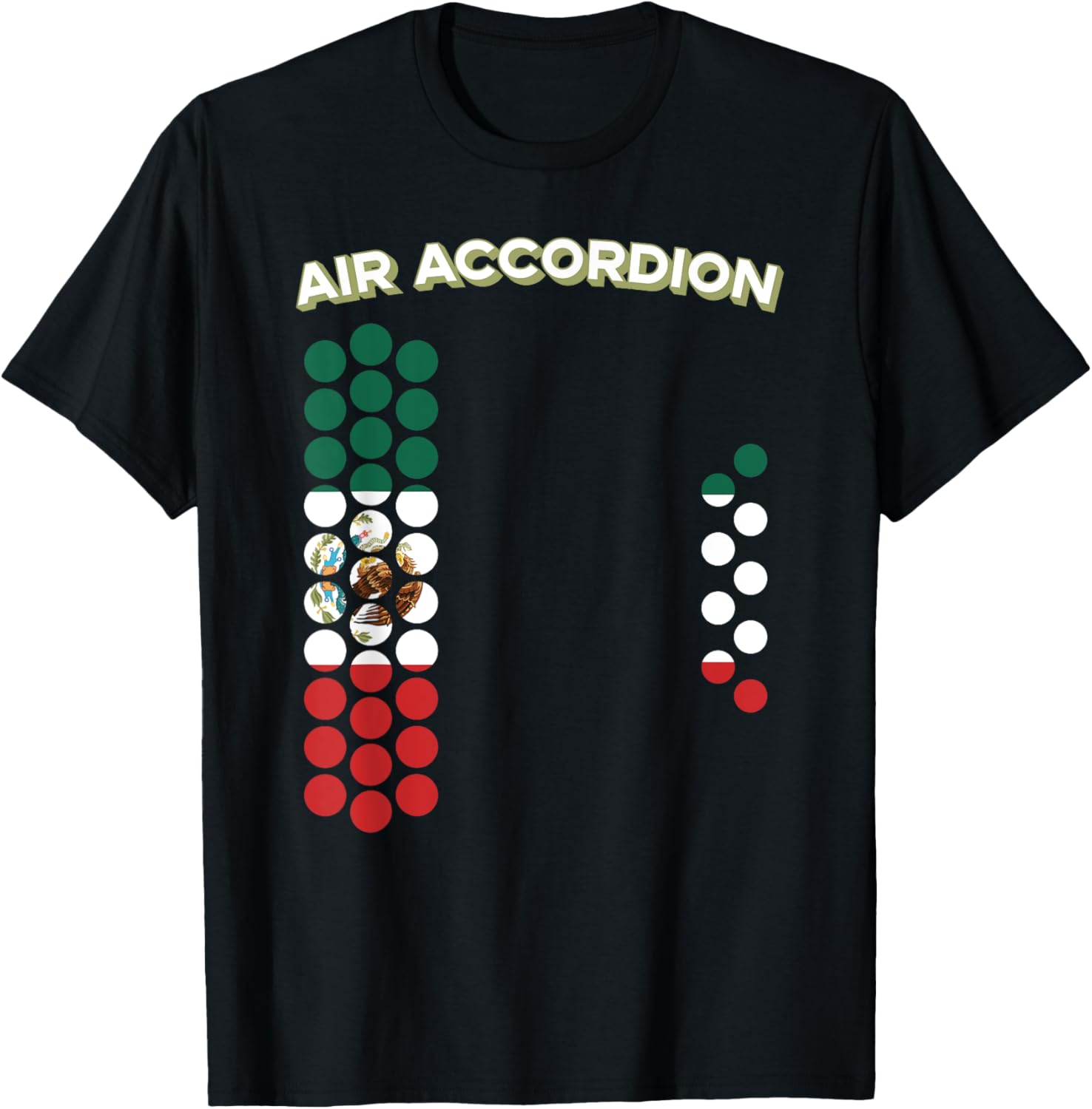 Air Accordion T-Shirt Mexico Flag Cinco De Mayo Music Gift