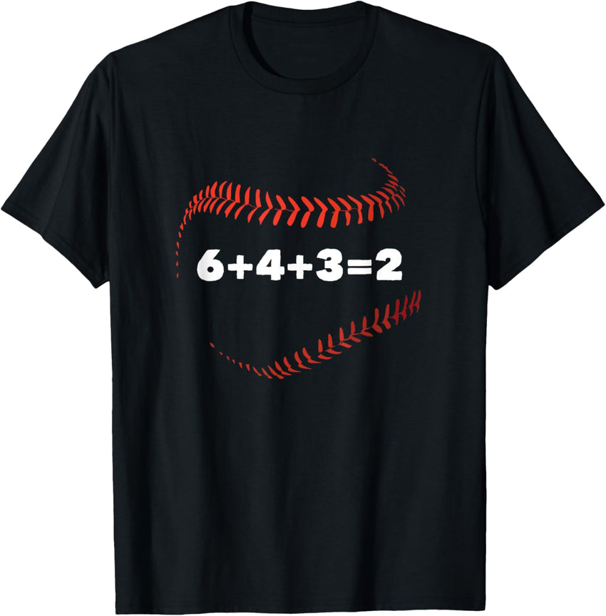 6+4+3=2 Double Play Baseball Player Gift Baseball Saying