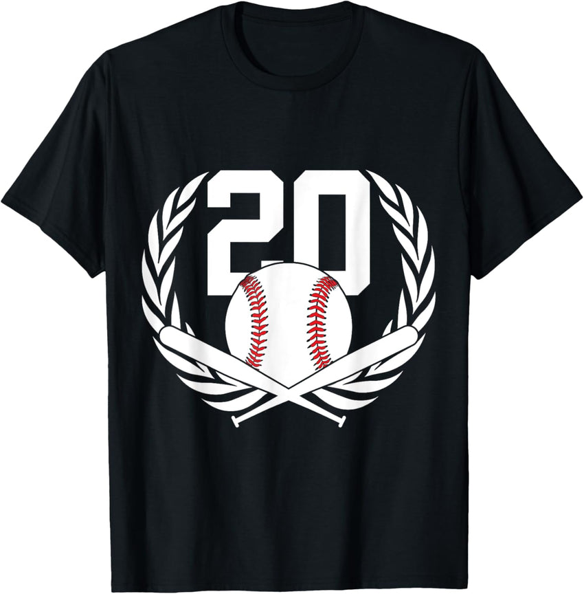 20 YEARS NUMBER 20 BASEBALL 20TH BIRTHDAY