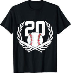 20 YEARS NUMBER 20 BASEBALL 20TH BIRTHDAY
