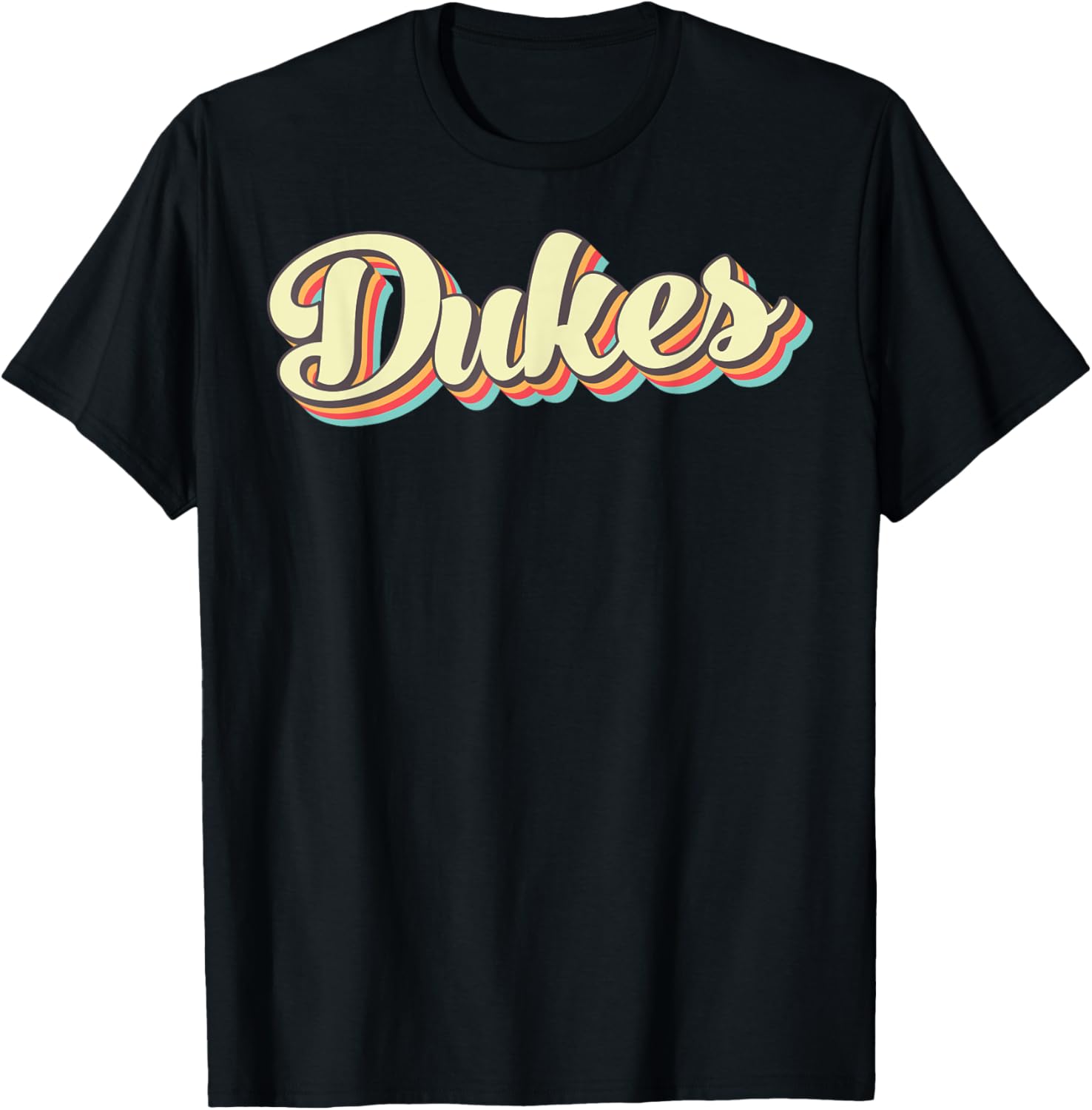 Dukes TShirt Retro Art Baseball Font Vintage