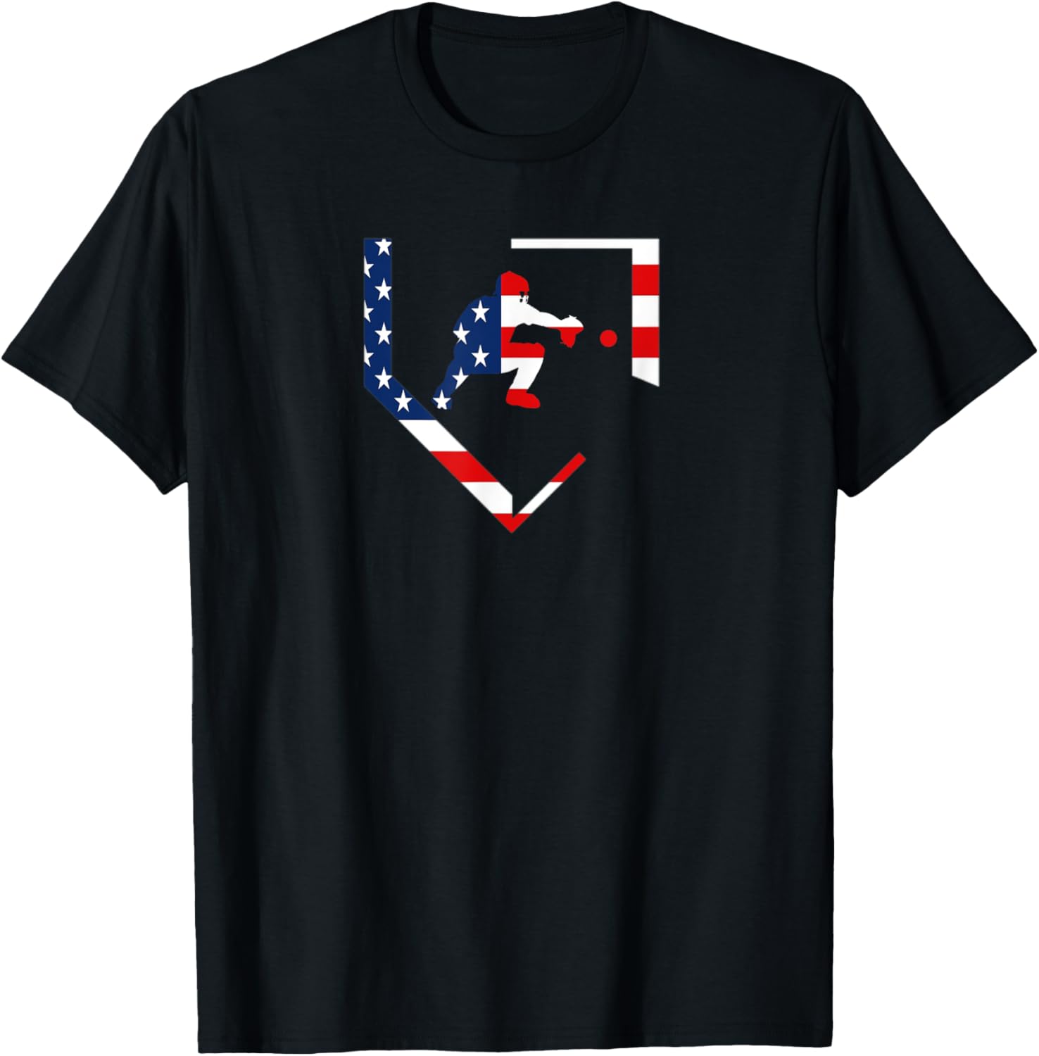 American Flag Graphic Baseball Catcher Gear Baseballin Gift