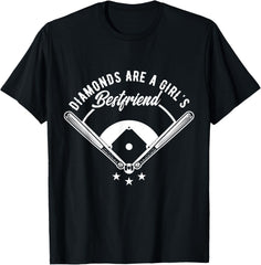 Diamonds Are A Girl's Best Friend Shirt, Softball Tee