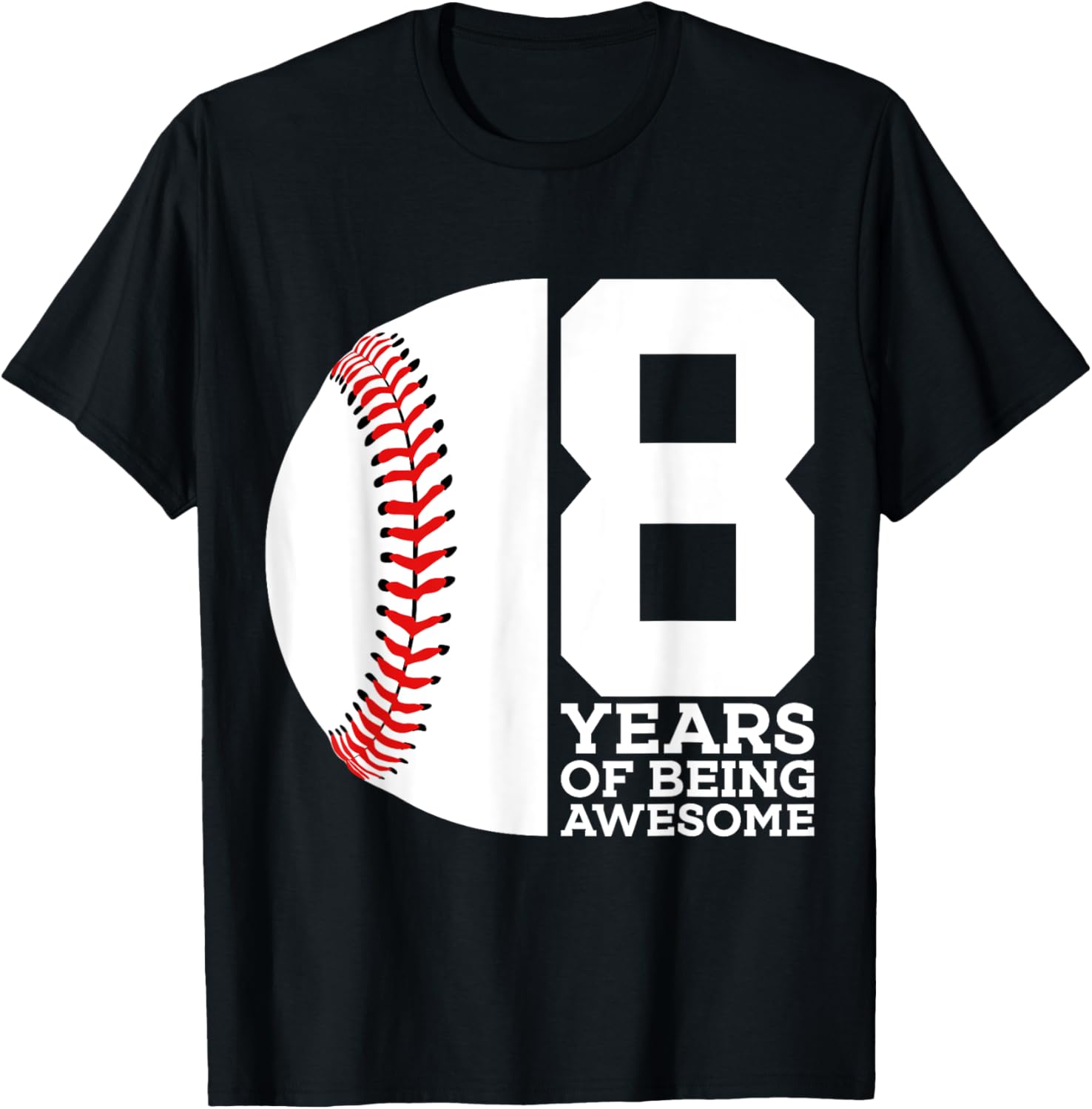 8 YEARS OF BEING AWESOME 8TH BIRTHDAY BASEBALL