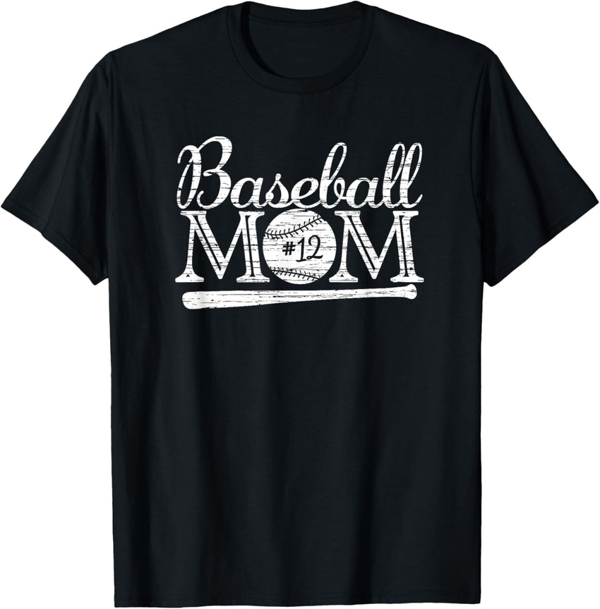 Baseball #12 Jersey Mom Favorite Player Shirts Mother's Day