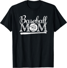 Baseball #12 Jersey Mom Favorite Player Shirts Mother's Day