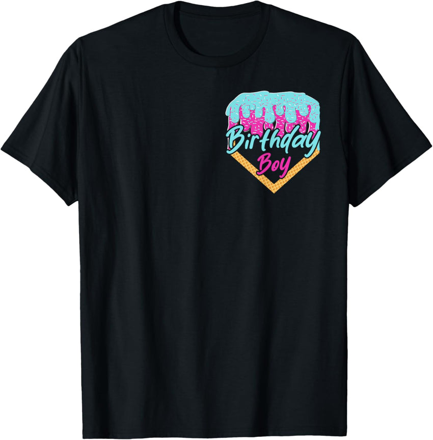 Baseball 5 Year Old Ice Cream Drip 5th Birthday Boy Number 5