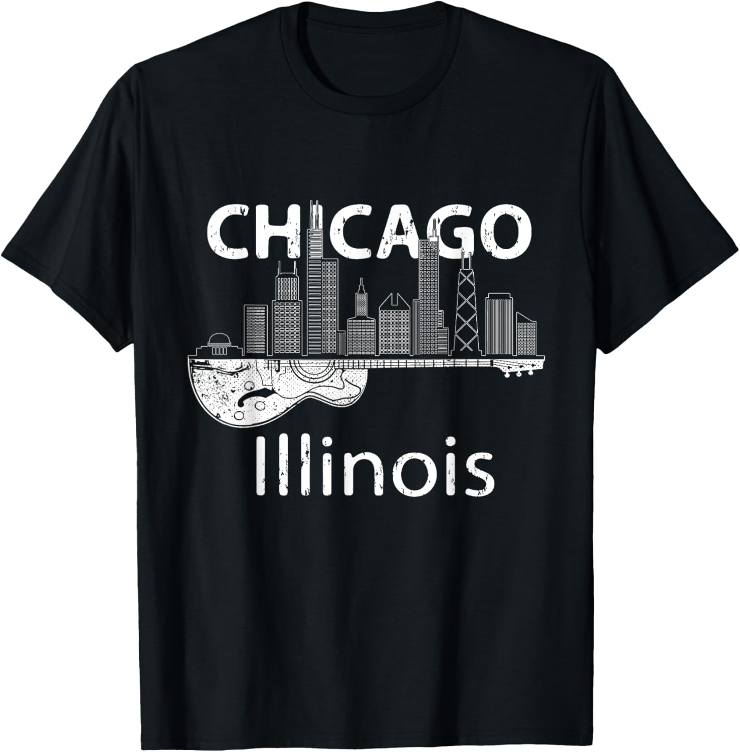 Chicago Souvenir Men Illinois Music Electric Guitar