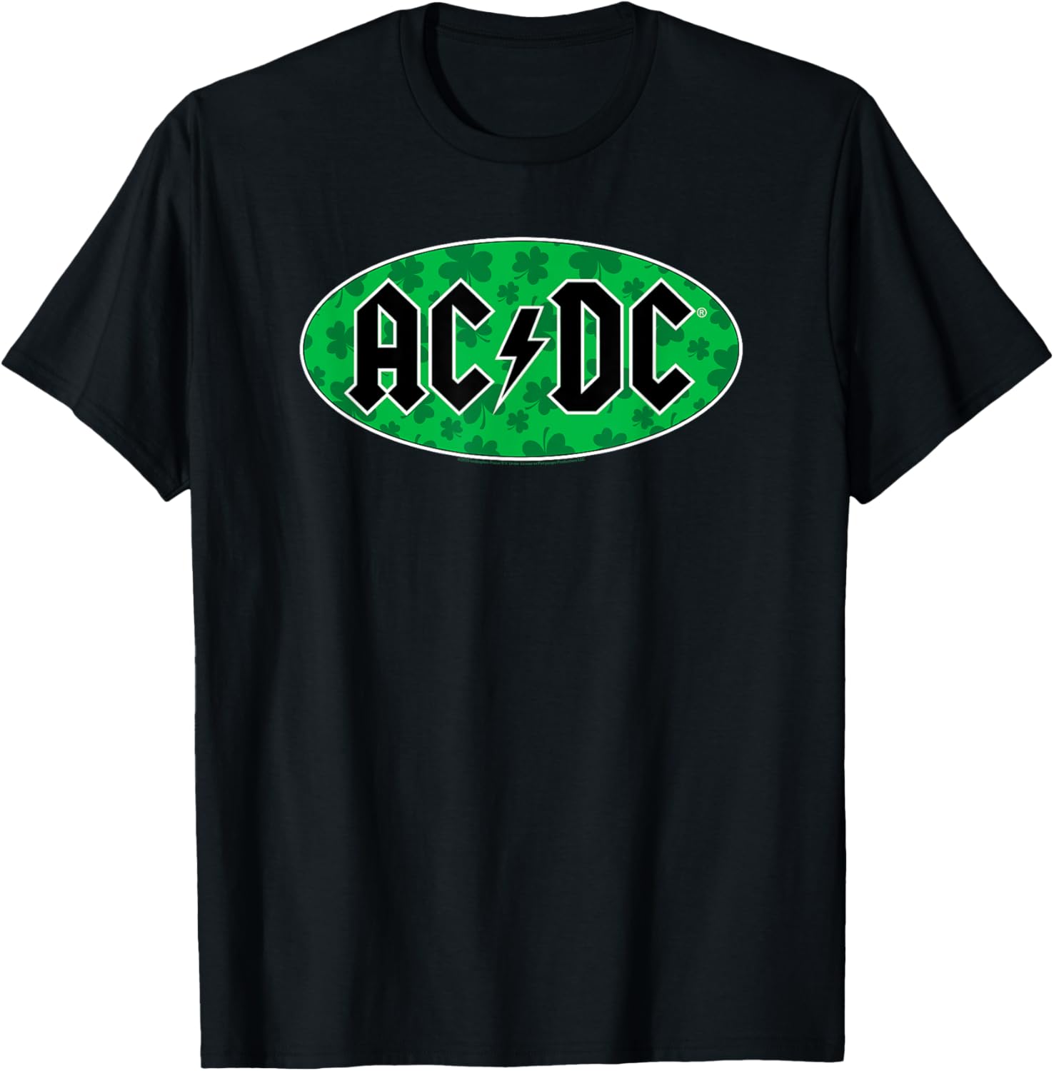 AC\/DC Shamrock Oval Black Classic Logo