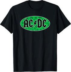 AC\/DC Shamrock Oval Black Classic Logo
