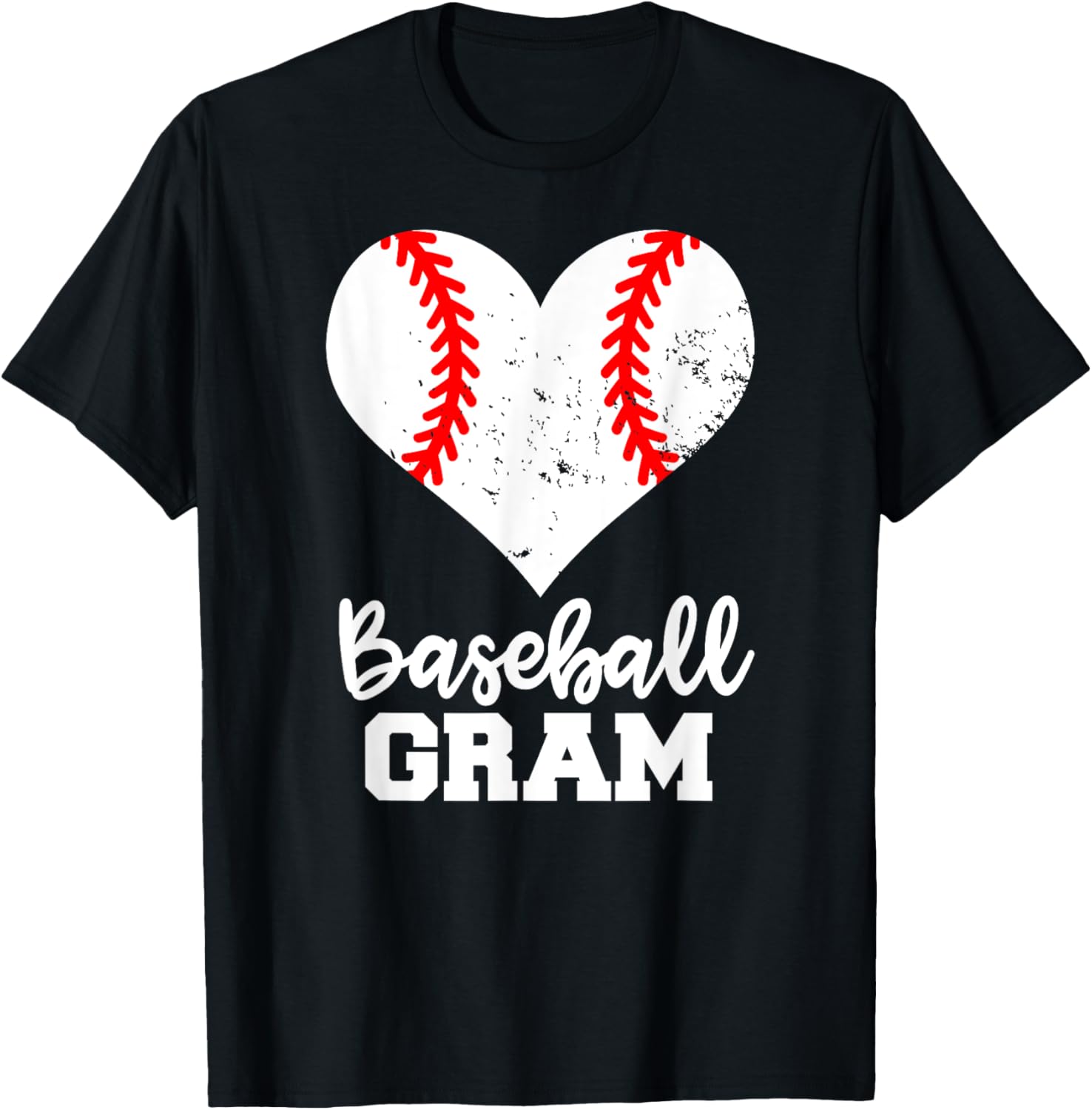 Baseball Gram Funny Baseball Heart Grandma Gram