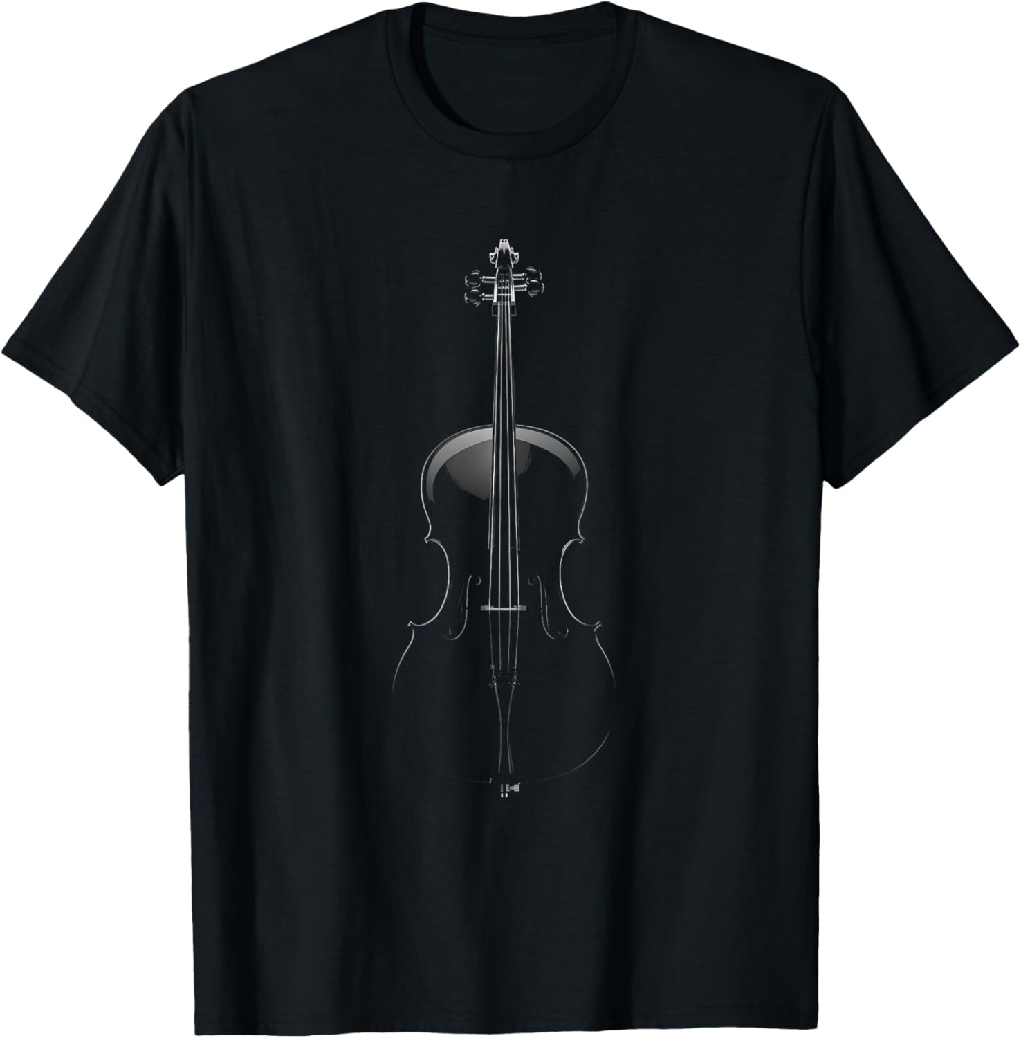 Cello Vector Apparel Unisex-Adult Black Small Cello Illustration