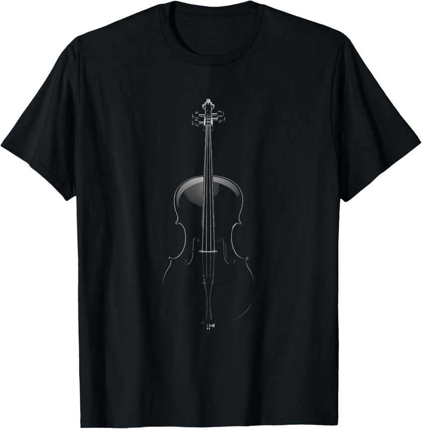 Cello Vector Apparel Unisex-Adult Black Small Cello Illustration