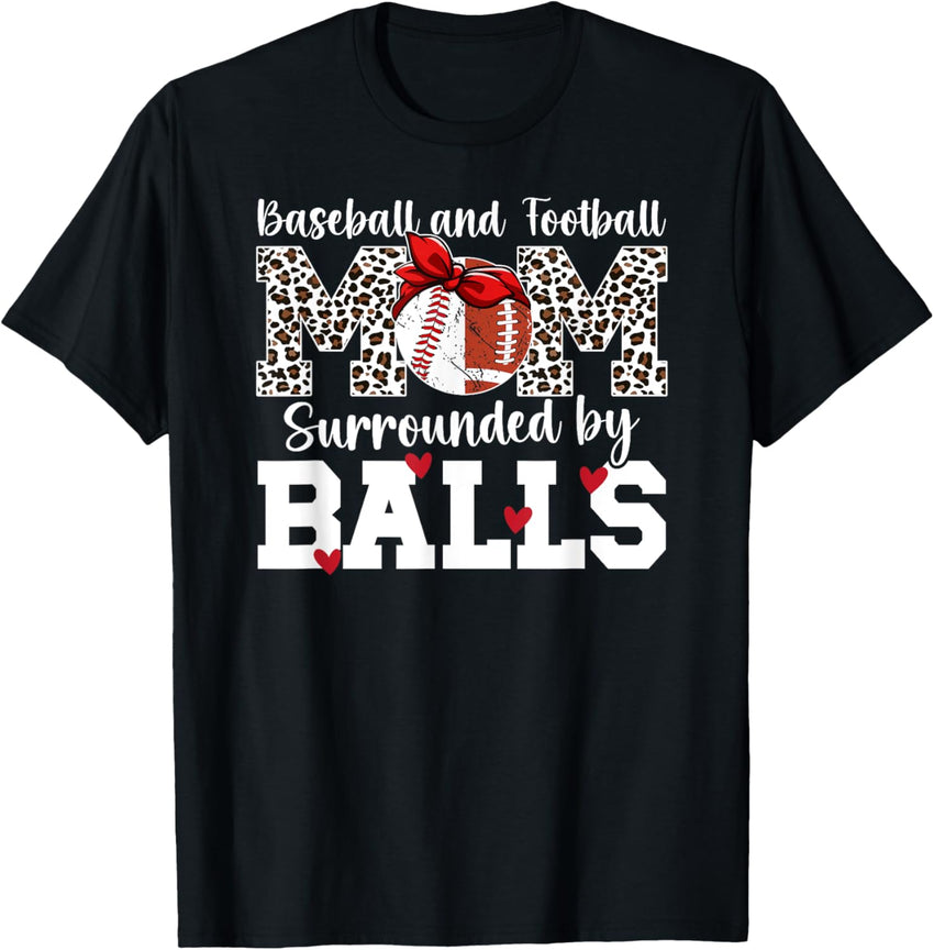 Baseball And Football Mom Funny Football Baseball Mom