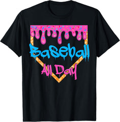 Baseball All Day Drip Home Plate Ice Cream