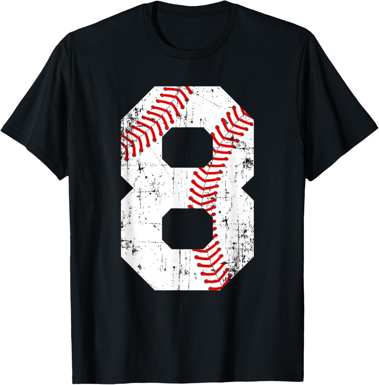 Vintage Baseball 8 Jersey Number