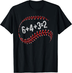 6+4+3=2 Double Play Baseball Player Fun Baseball Saying