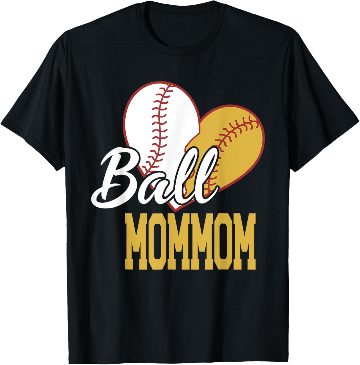 Ball Mommom Heart Baseball Softball Sports Team